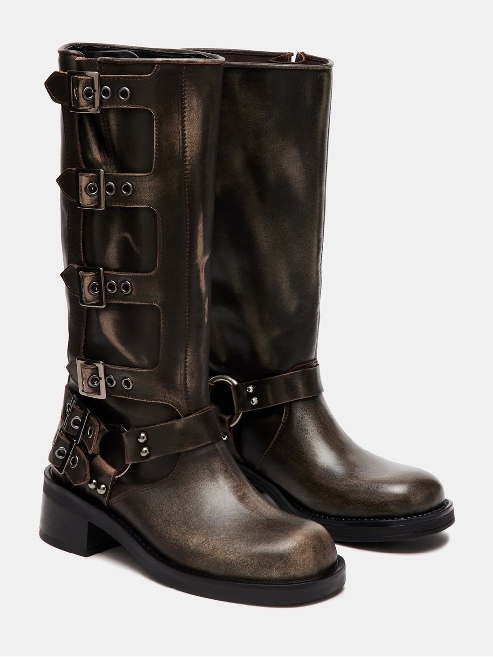 steve madden rocky brown distressed boot - Picture 5 of 15